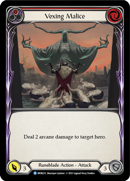 Vexing Malice (Red) [MON232-RF] 1st Edition Rainbow Foil | Good Games Cannington