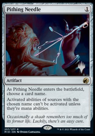 Pithing Needle (Promo Pack) [Innistrad: Midnight Hunt Promos] | Good Games Cannington