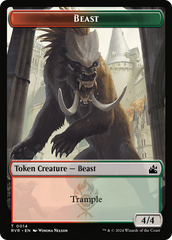 Saproling // Beast Double-Sided Token [Ravnica Remastered Tokens] | Good Games Cannington