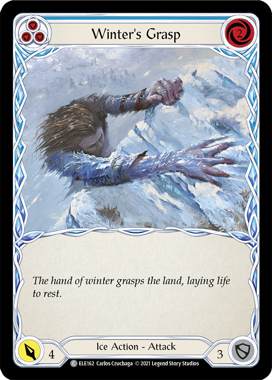 Winter's Grasp (Blue) [ELE162] (Tales of Aria)  1st Edition Rainbow Foil | Good Games Cannington