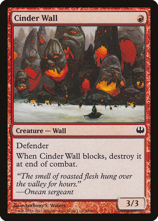 Cinder Wall [Duel Decks: Knights vs. Dragons] | Good Games Cannington
