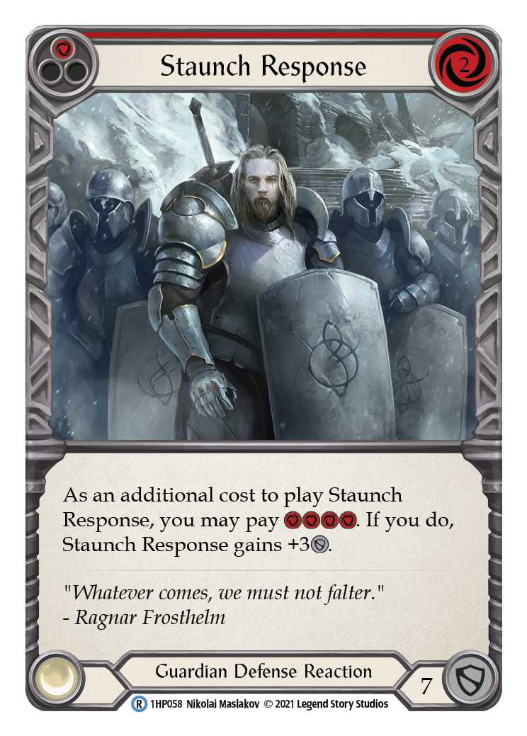 Staunch Response (Red) [1HP058] | Good Games Cannington