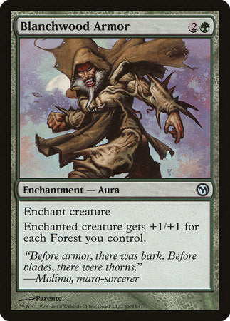 Blanchwood Armor [Duels of the Planeswalkers] | Good Games Cannington