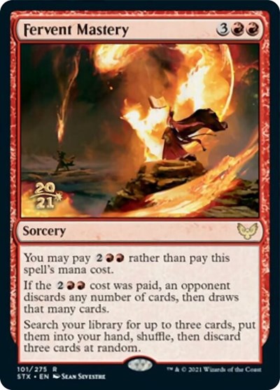 Fervent Mastery [Strixhaven: School of Mages Prerelease Promos] | Good Games Cannington