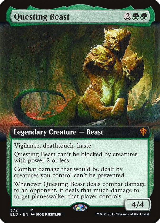 Questing Beast (Extended Art) [Throne of Eldraine] | Good Games Cannington
