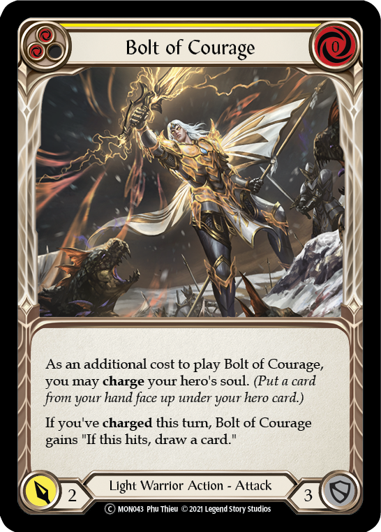 Bolt of Courage (Yellow) [U-MON043] Unlimited Normal | Good Games Cannington