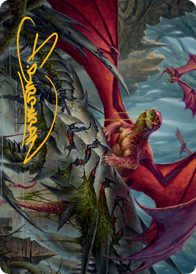 Hoarding Broodlord Art Card (Gold-Stamped Signature) [March of the Machine Art Series] | Good Games Cannington