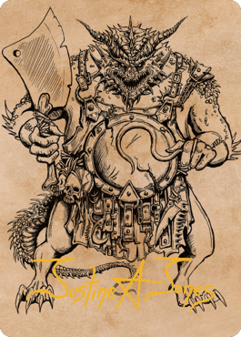 Thrakkus the Butcher Art Card (Gold-Stamped Signature) [Commander Legends: Battle for Baldur's Gate Art Series] | Good Games Cannington
