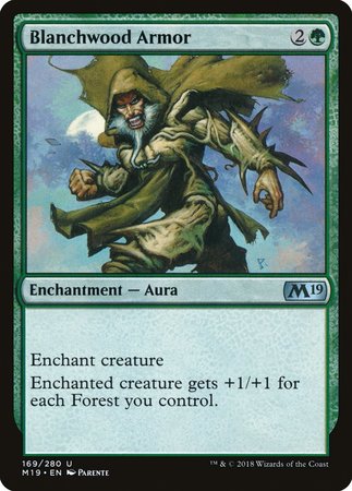 Blanchwood Armor [Core Set 2019] | Good Games Cannington