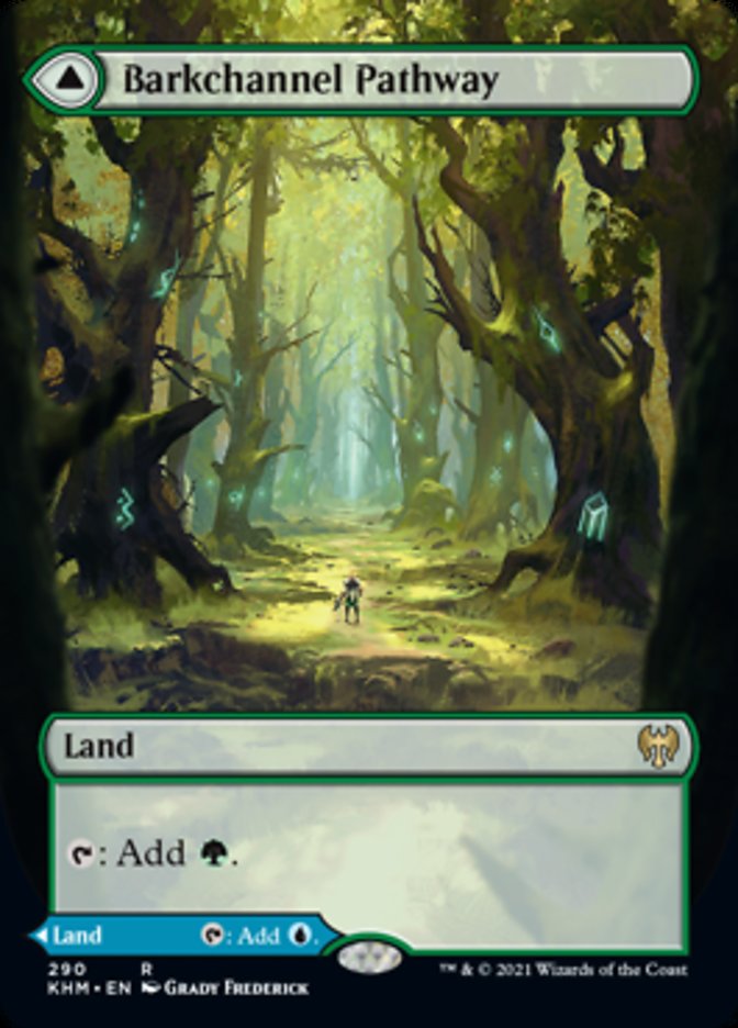 Barkchannel Pathway // Tidechannel Pathway (Borderless Alternate Art) [Kaldheim] | Good Games Cannington