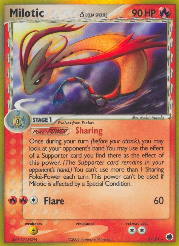 Milotic (5/101) (Delta Species) [EX: Dragon Frontiers] | Good Games Cannington