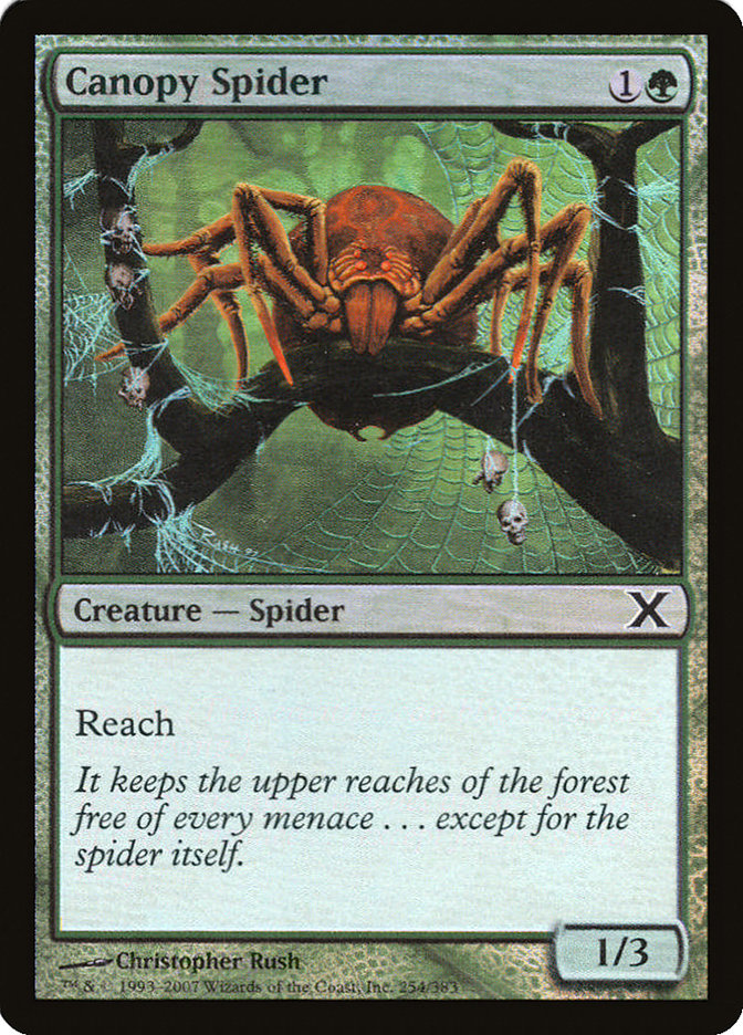 Canopy Spider (Premium Foil) [Tenth Edition] | Good Games Cannington
