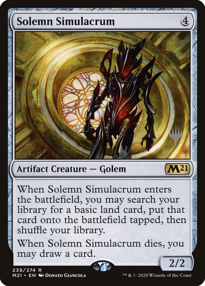 Solemn Simulacrum (Promo Pack) [Core Set 2021 Promos] | Good Games Cannington