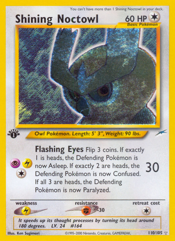 Shining Noctowl (110/105) [Neo Destiny 1st Edition] | Good Games Cannington