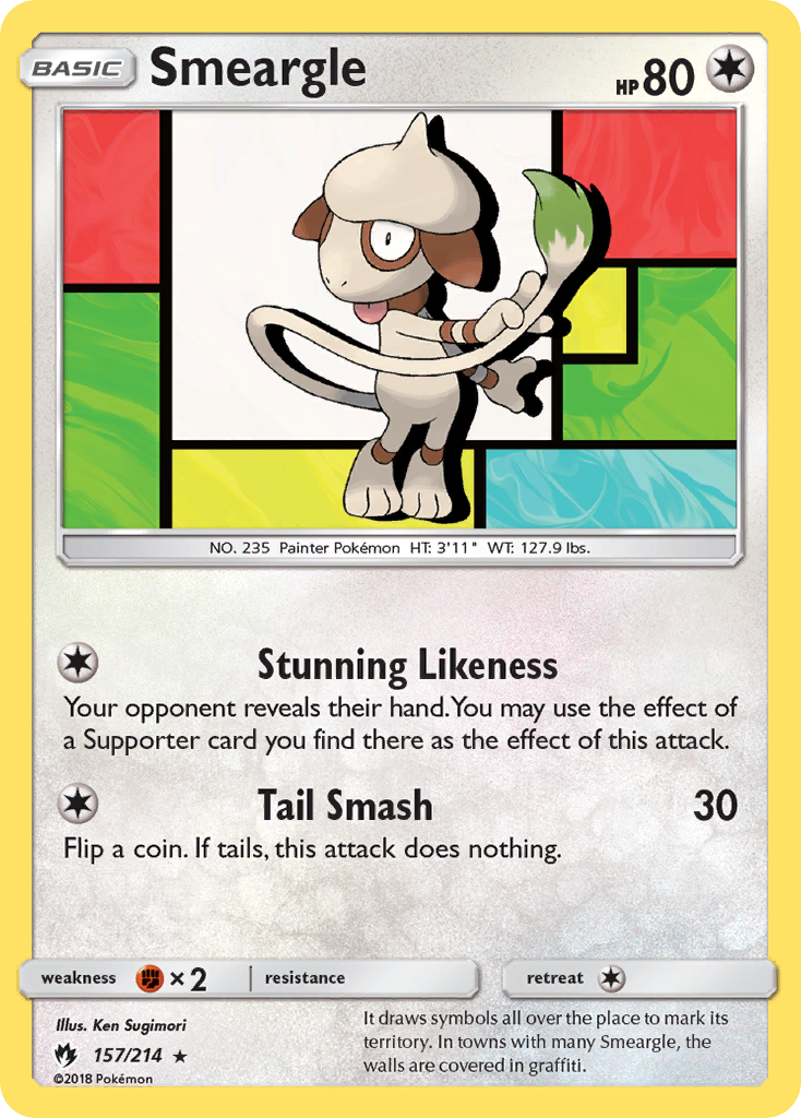 Smeargle (157/214) [Sun & Moon: Lost Thunder] | Good Games Cannington