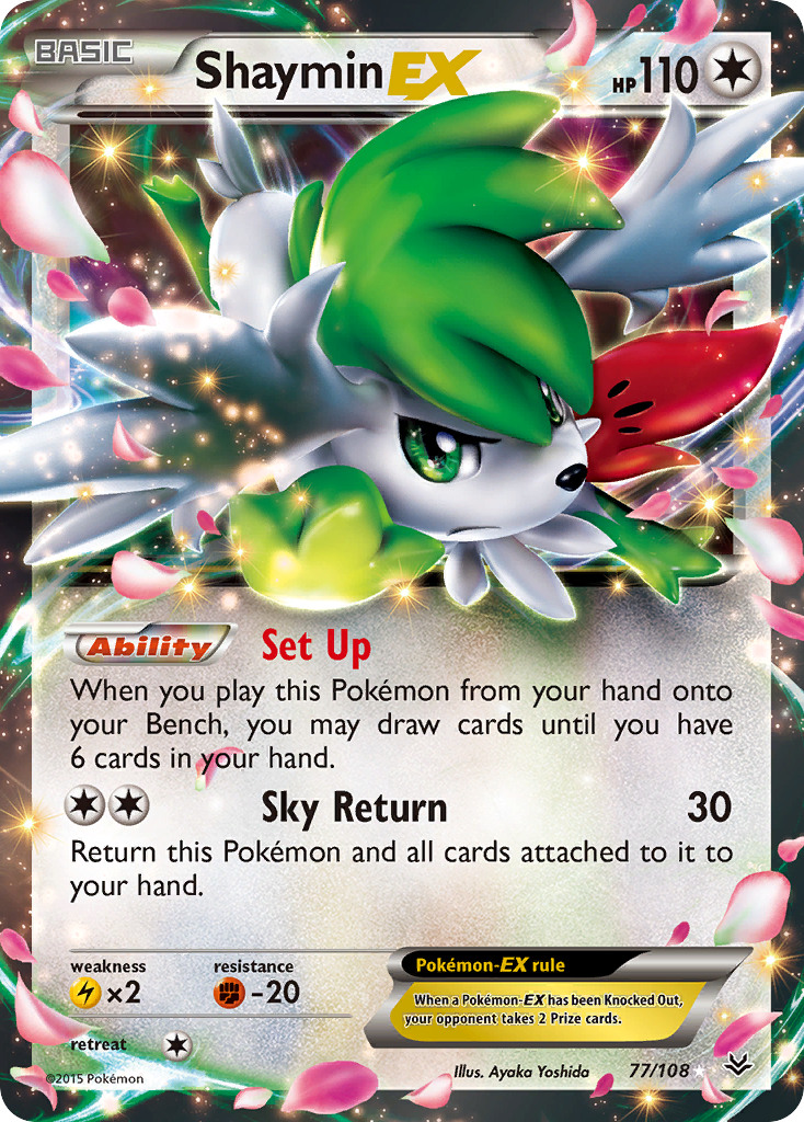 Shaymin EX (77/108) [XY: Roaring Skies] | Good Games Cannington