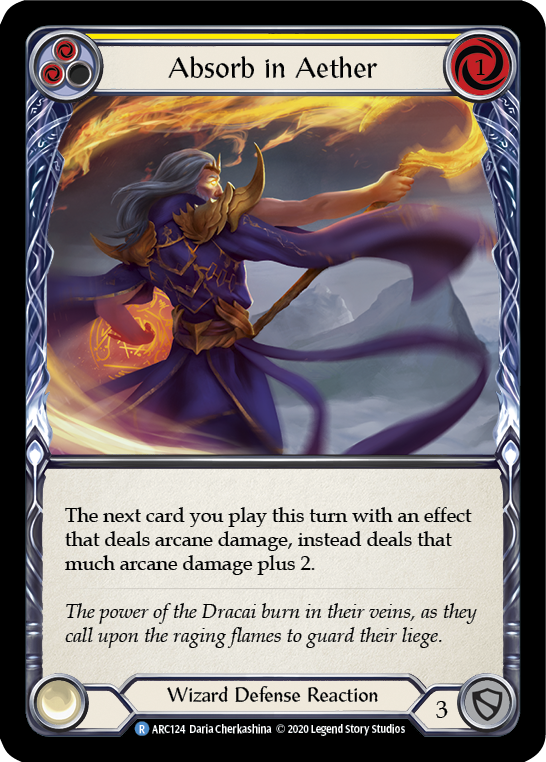 Absorb in Aether (Yellow) [U-ARC124] Unlimited Rainbow Foil | Good Games Cannington