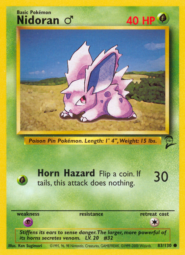 Nidoran (83/130) (Male) [Base Set 2] | Good Games Cannington