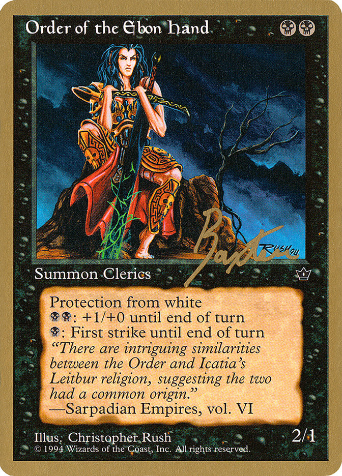 Order of the Ebon Hand (Rush) (George Baxter) [Pro Tour Collector Set] | Good Games Cannington