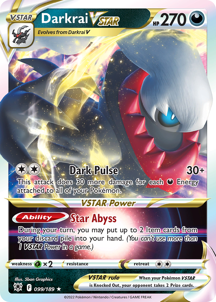 Darkrai VSTAR (099/189) (Jumbo Card) [Sword & Shield: Astral Radiance] | Good Games Cannington