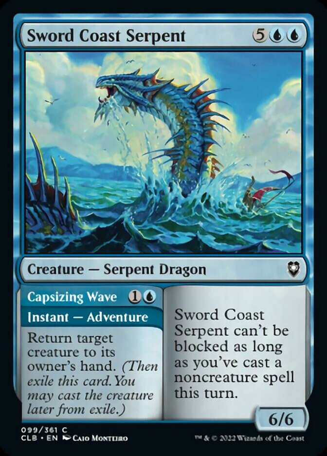 Sword Coast Serpent // Capsizing Wave [Commander Legends: Battle for Baldur's Gate] | Good Games Cannington