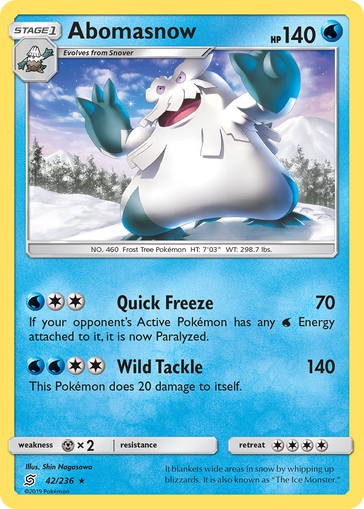 Abomasnow (42/236) [Sun & Moon: Unified Minds] | Good Games Cannington