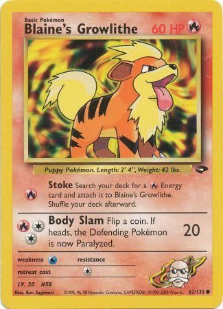 Blaine's Growlithe (62/132) [Gym Challenge Unlimited] | Good Games Cannington