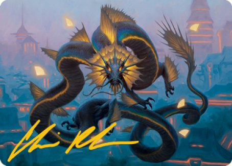 Ao, the Dawn Sky 1 Art Card (Gold-Stamped Signature) [Kamigawa: Neon Dynasty Art Series] | Good Games Cannington