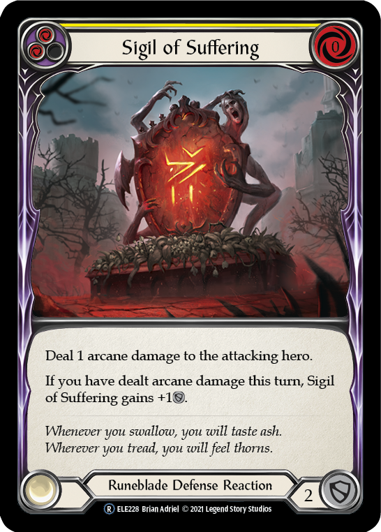 Sigil of Suffering (Yellow) [U-ELE228] Unlimited Normal | Good Games Cannington