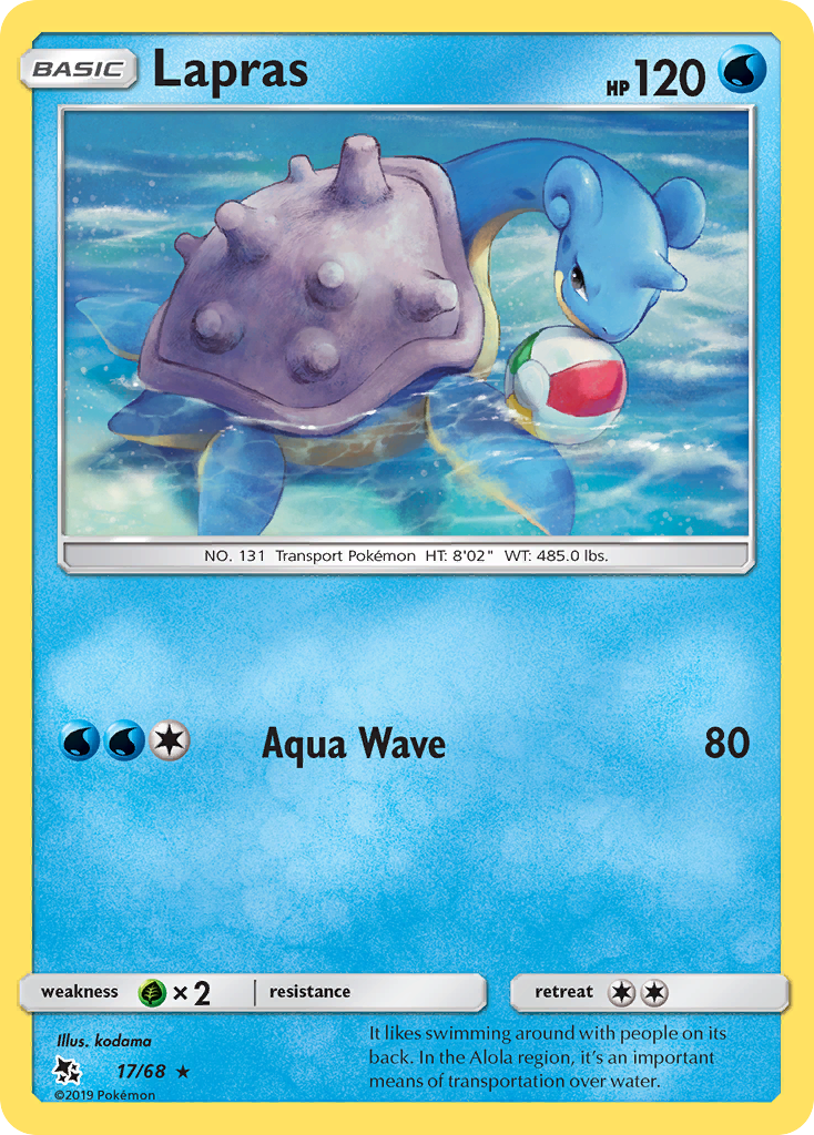 Lapras (17/68) [Sun & Moon: Hidden Fates] | Good Games Cannington