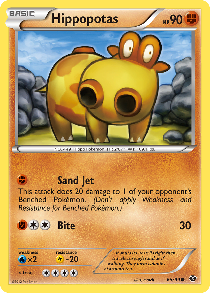 Hippopotas (65/99) [Black & White: Next Destinies] | Good Games Cannington