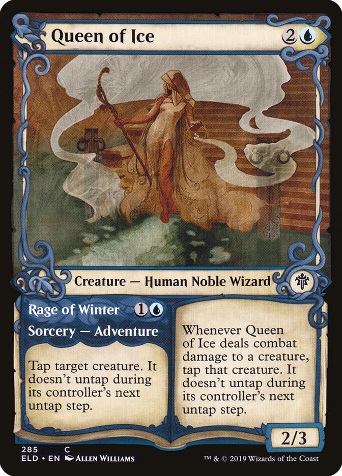 Queen of Ice // Rage of Winter (Showcase) [Throne of Eldraine] | Good Games Cannington
