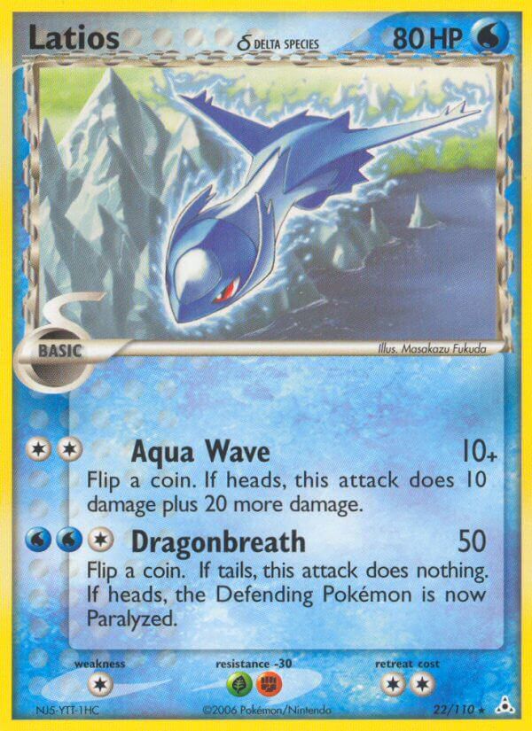 Latios (22/110) (Delta Species) (Theme Deck Exclusives) [EX: Holon Phantoms] | Good Games Cannington
