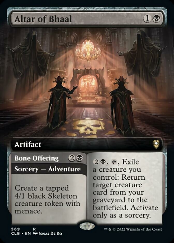 Altar of Bhaal // Bone Offering (Extended Art) [Commander Legends: Battle for Baldur's Gate] | Good Games Cannington