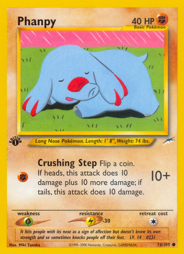 Phanpy (76/105) [Neo Destiny 1st Edition] | Good Games Cannington