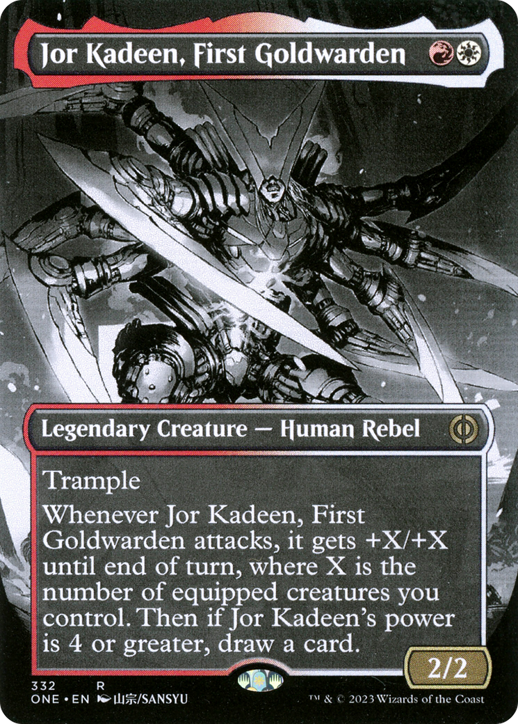Jor Kadeen, First Goldwarden (Borderless Manga) [Phyrexia: All Will Be One] | Good Games Cannington