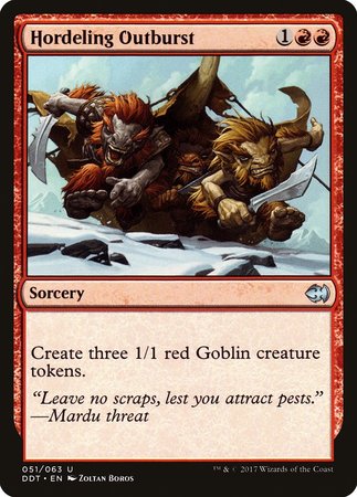 Hordeling Outburst [Duel Decks: Merfolk vs. Goblins] | Good Games Cannington