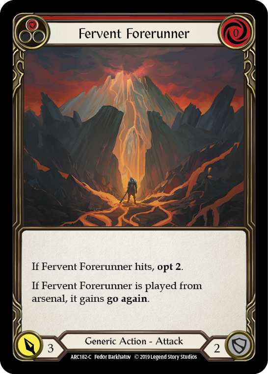Fervent Forerunner (Red) [ARC182-C] 1st Edition Rainbow Foil | Good Games Cannington