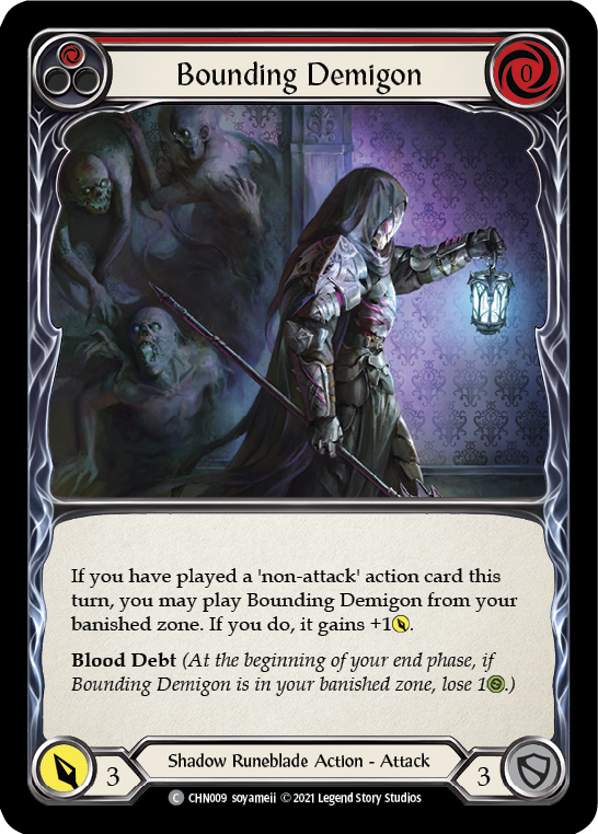 Bounding Demigon (Red) [CHN009] (Monarch Chane Blitz Deck) | Good Games Cannington