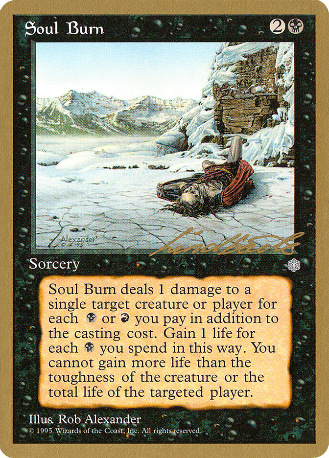 Soul Burn (Leon Lindback) [Pro Tour Collector Set] | Good Games Cannington