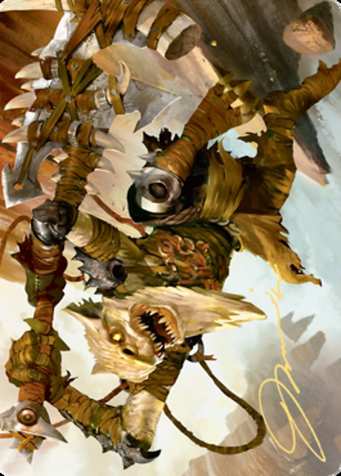 Teeterpeak Ambusher Art Card (Gold-Stamped Signature) [Zendikar Rising Art Series] | Good Games Cannington