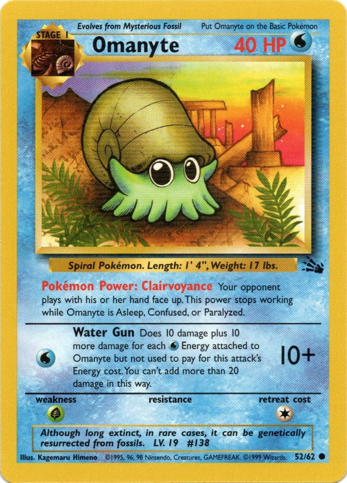 Omanyte (52/62) [Fossil Unlimited] | Good Games Cannington