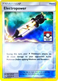 Electropower (172/214) (League Promo) [Sun & Moon: Lost Thunder] | Good Games Cannington