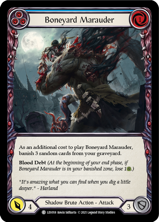 Boneyard Marauder (Blue) [LEV018] (Monarch Levia Blitz Deck) | Good Games Cannington