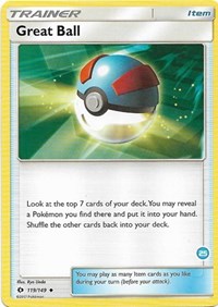 Great Ball (119/149) (Deck Exclusive #25) [Sun & Moon: Trainer Kit - Alolan Ninetales] | Good Games Cannington