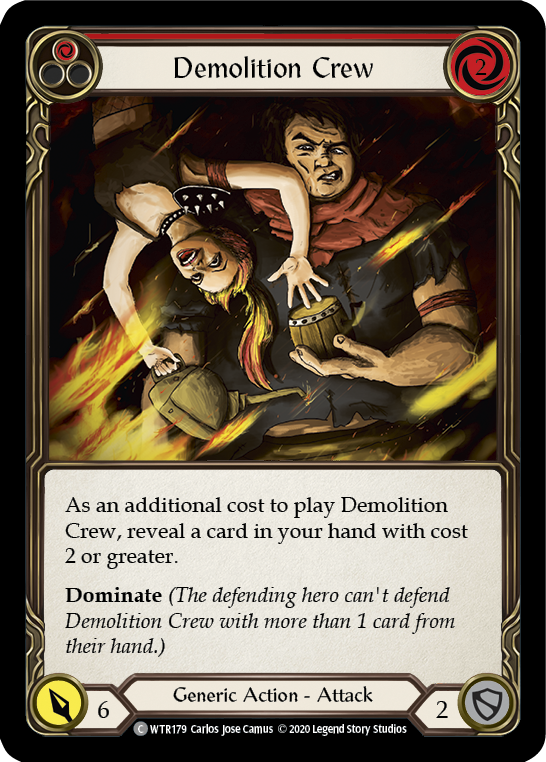 Demolition Crew (Red) [U-WTR179] (Welcome to Rathe Unlimited)  Unlimited Normal | Good Games Cannington