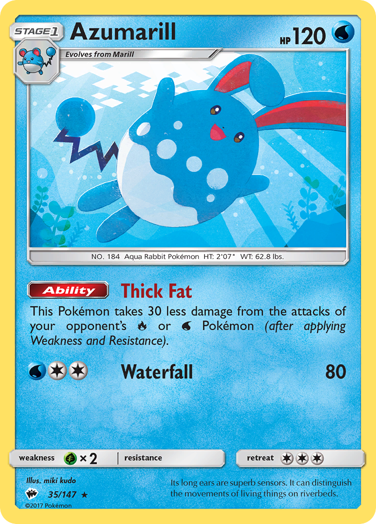 Azumarill (35/147) [Sun & Moon: Burning Shadows] | Good Games Cannington