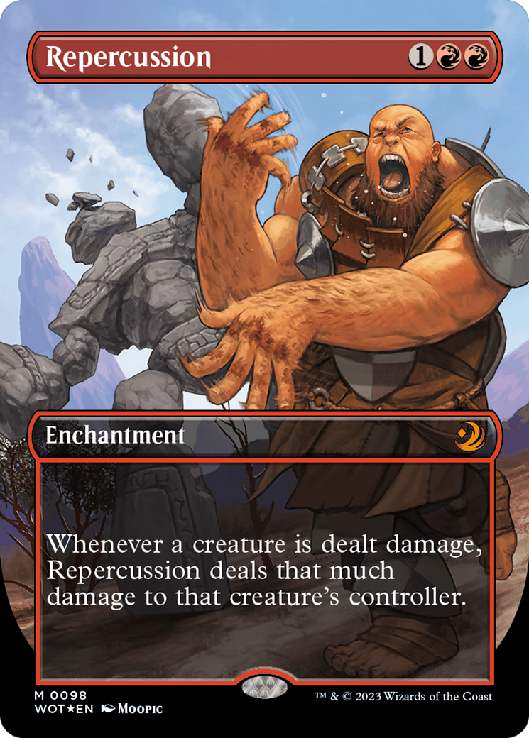 Repercussion (Anime Borderless) (Confetti Foil) [Wilds of Eldraine: Enchanting Tales] | Good Games Cannington