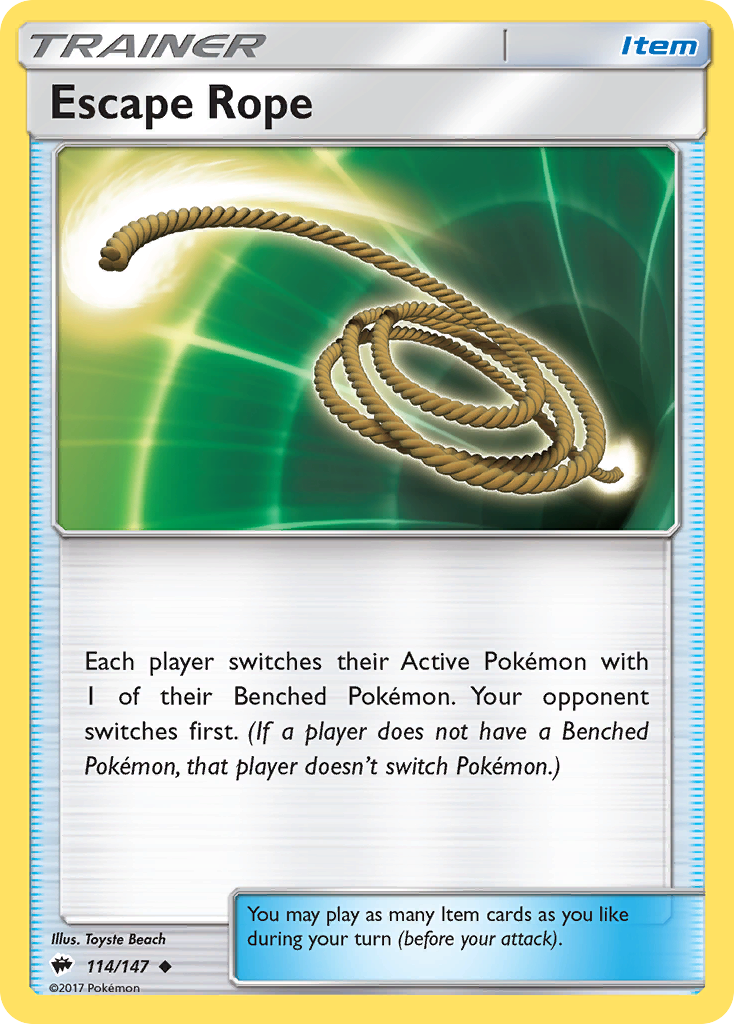 Escape Rope (114/147) [Sun & Moon: Burning Shadows] | Good Games Cannington
