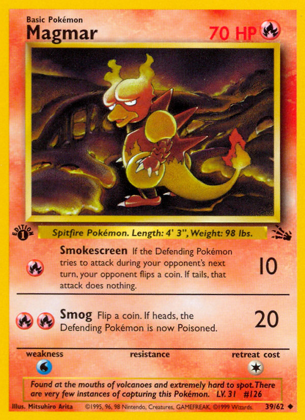 Magmar (39/62) [Fossil 1st Edition] | Good Games Cannington